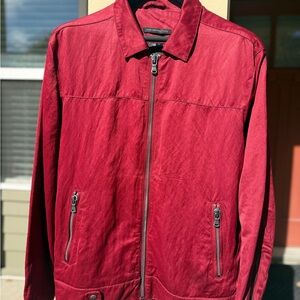 John Varvatos Deep Red Zip-Up Jacket